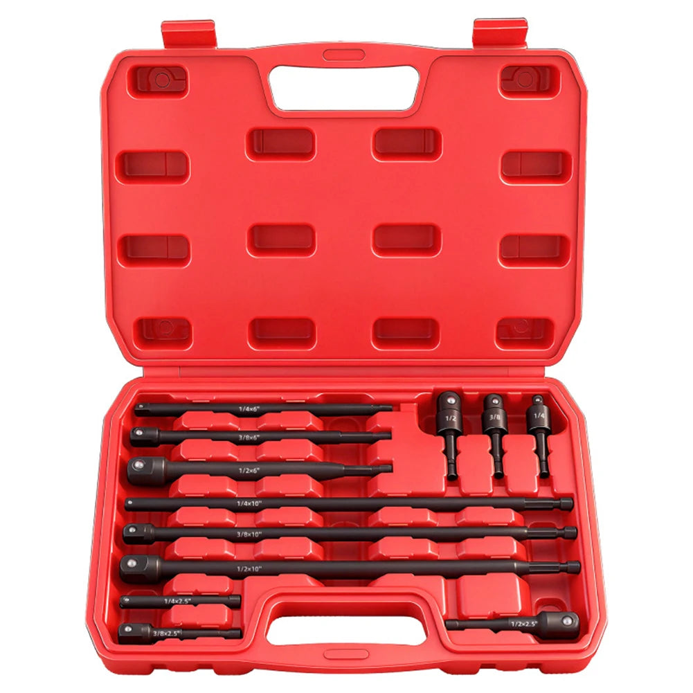 Quick Change Hex Shank Drill Chuck Adapter & Extension Bar Set