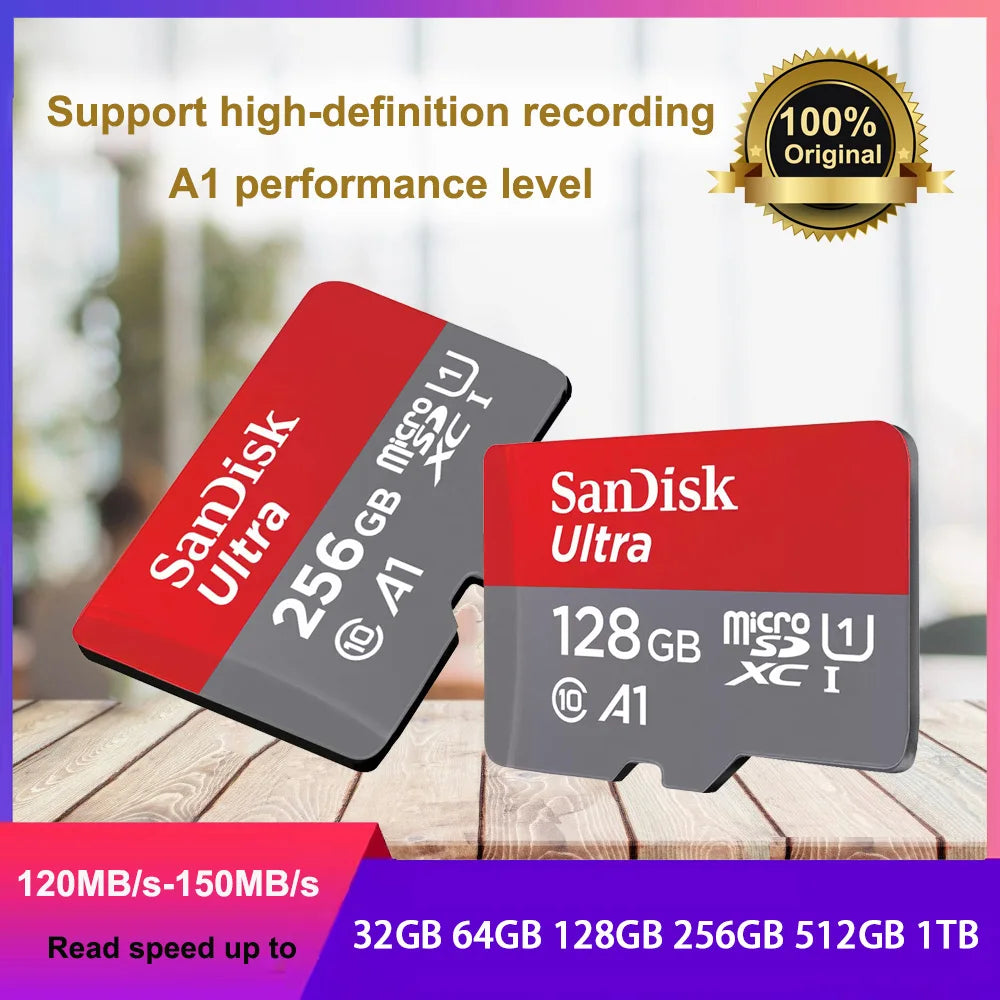SanDisk Ultra microSD Card A1 Class 10 – 32GB to 1TB MicroSD Memory Card PRIMED