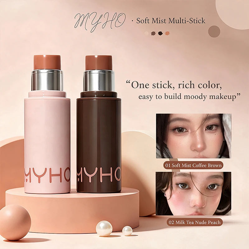 Soft Matte Cream Blush Stick – 4-in-1 Korean Makeup Cream Blush Stick PRIMED