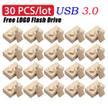 30-Pack Custom Logo Rose Wood USB 3.0 Flash Drives 4–32GB USB Flash Drive PRIMED 128 GB Maple-box