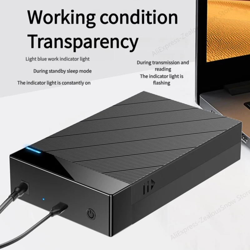 SATA to USB 3.0 External HDD Enclosure 2.5" & 3.5" Up to 22TB HDD Enclosure PRIMED