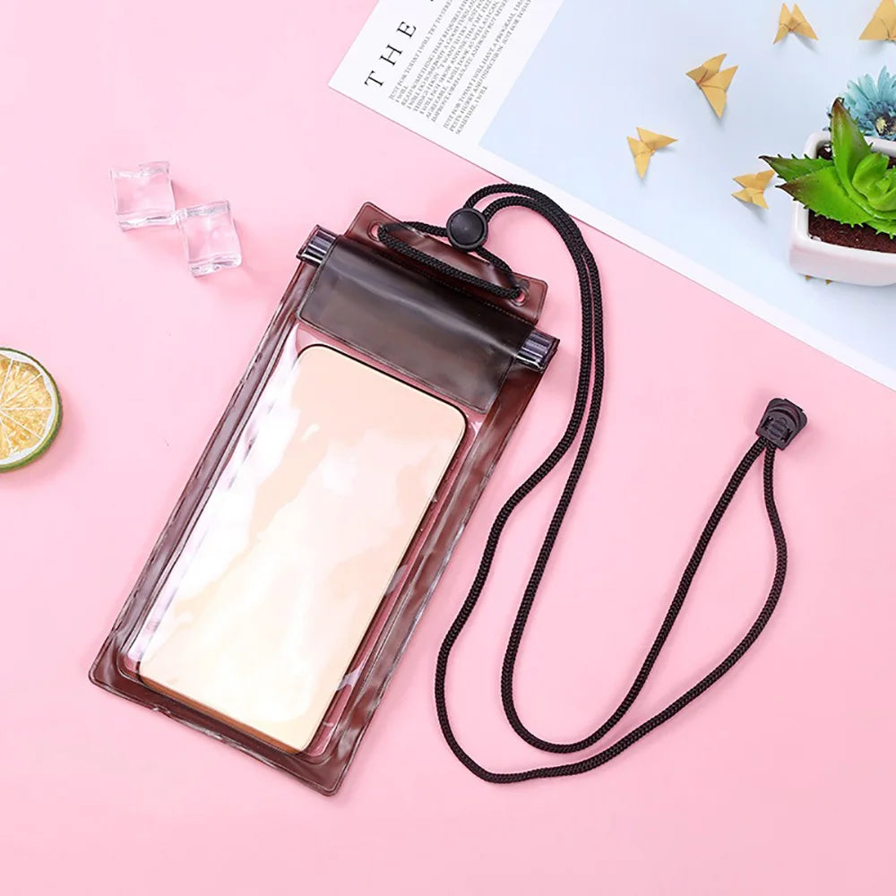 Waterproof Phone Pouch Dry Bag | Clear PVC, 30m Underwater Waterproof Phone Pouch PRIMED Black