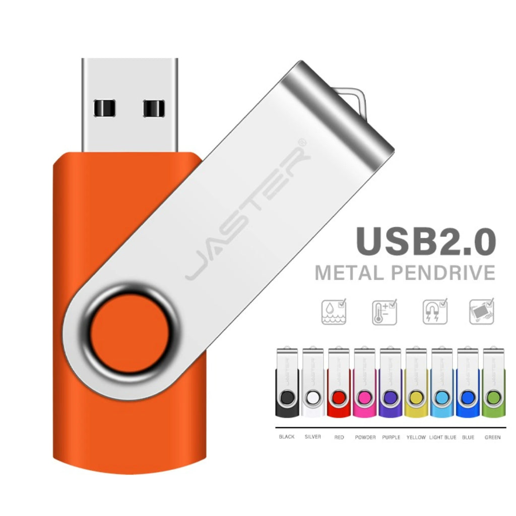 10-Pack Rotatable USB Flash Drives 128GB – Custom Logo Bulk USB Flash Drive PRIMED