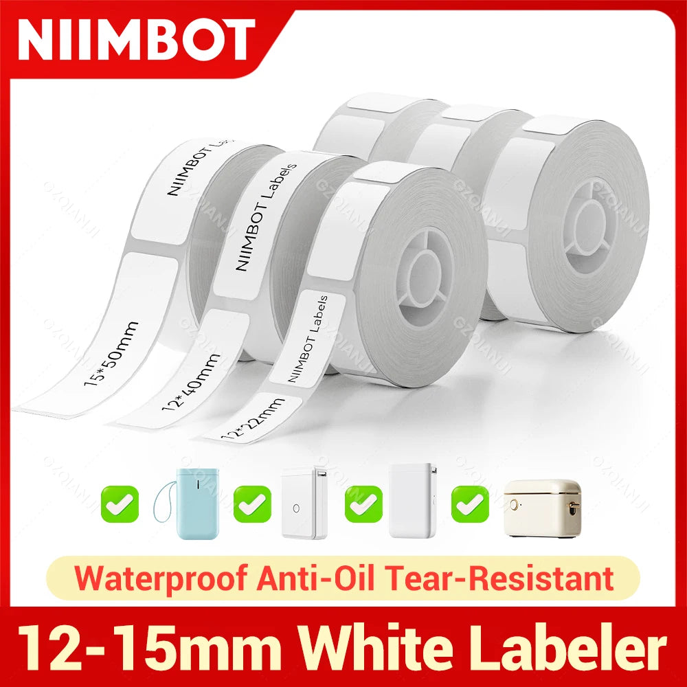 Niimbot Thermal Label Paper Roll – D11 D110 D101 Waterproof Thermal Label Roll PRIMED