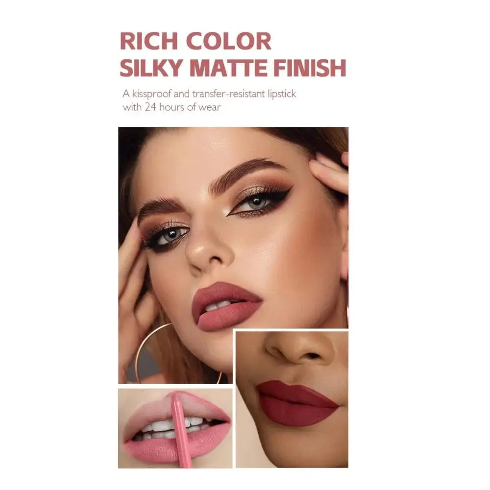 SAM SUGAR 3-in-1 Matte Lip Kit | Long-Lasting Waterproof Set Matte Lip Set PRIMED
