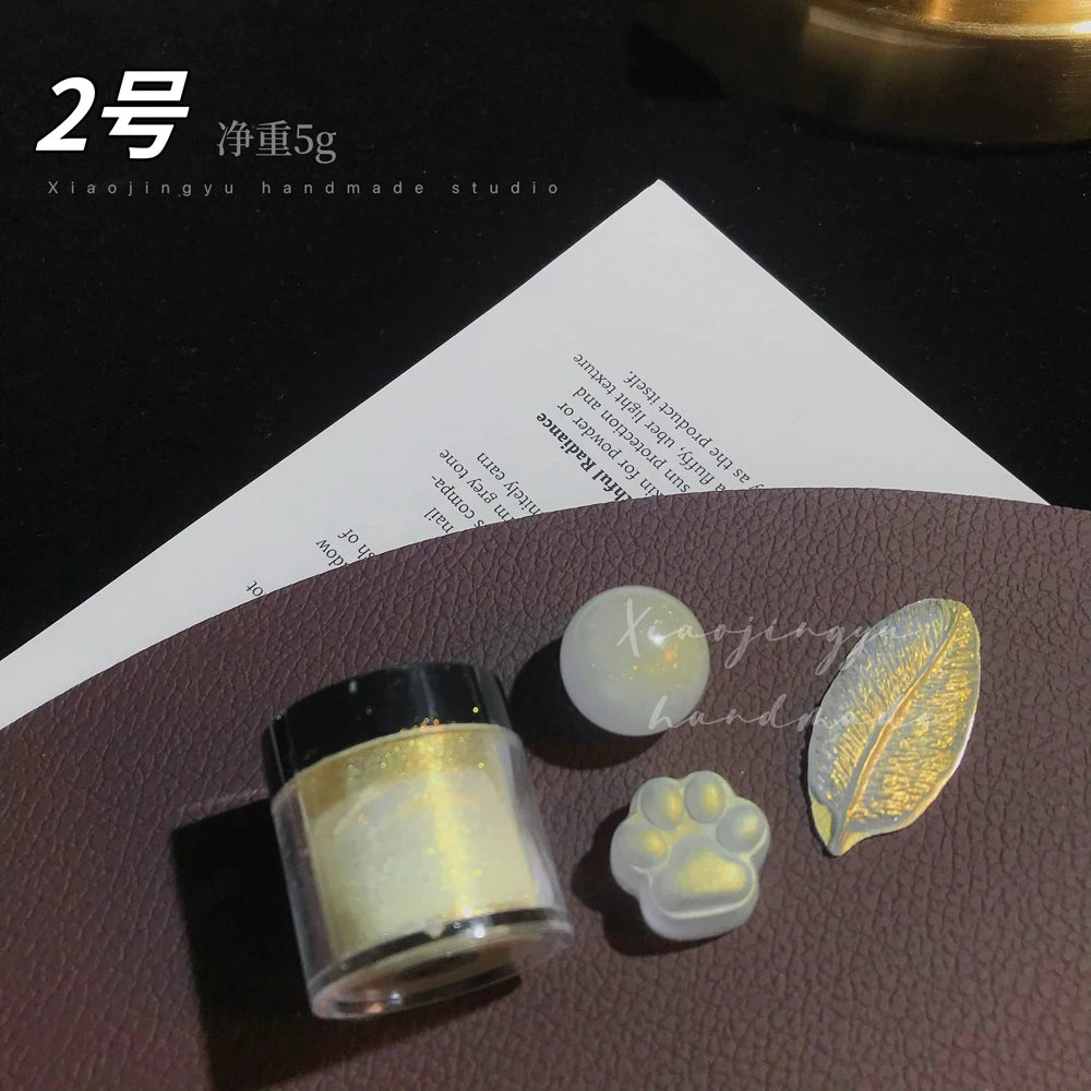Holographic Nail Glitter Powder – Chrome Mirror Pigment Dust