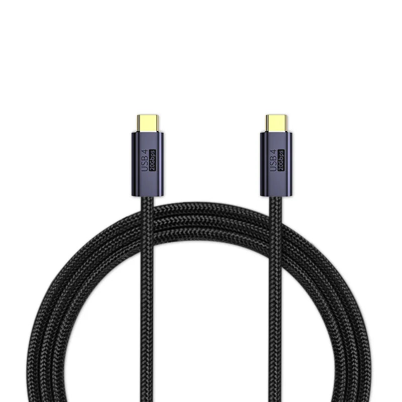 USB4 Thunderbolt 4 Cable 90° PD 100W 20Gbps 8K Type-C USB-C Cable PRIMED Straight Head 3m