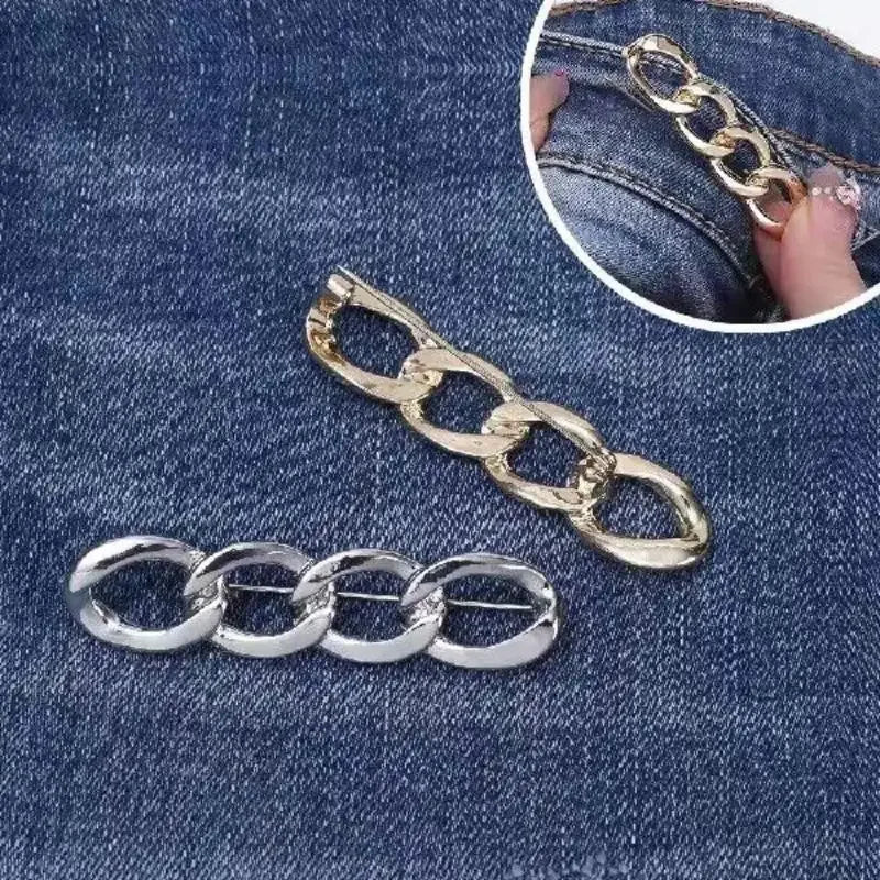 6-Pack Adjustable Jeans Button Waist Tightener Pins & Brooch Waist Adjuster Pins PRIMED