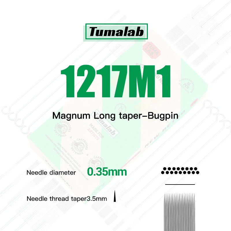 TUMAlab Sterile Disposable Round Magnum Tattoo Needles 50pk