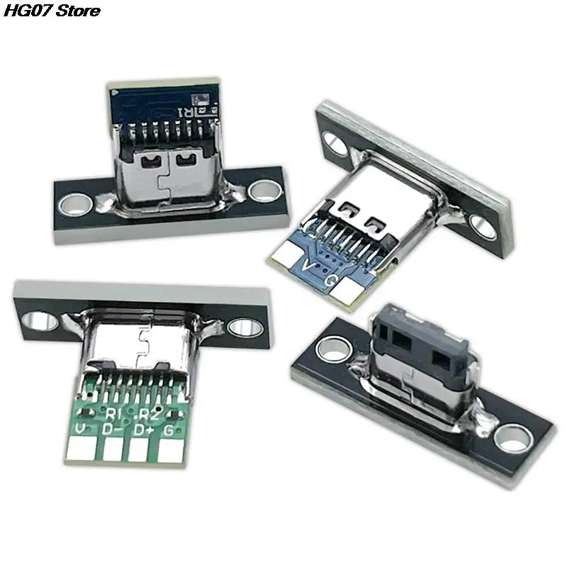 USB 3.1 Type-C Female Socket Connector Jack with Fixing Plate