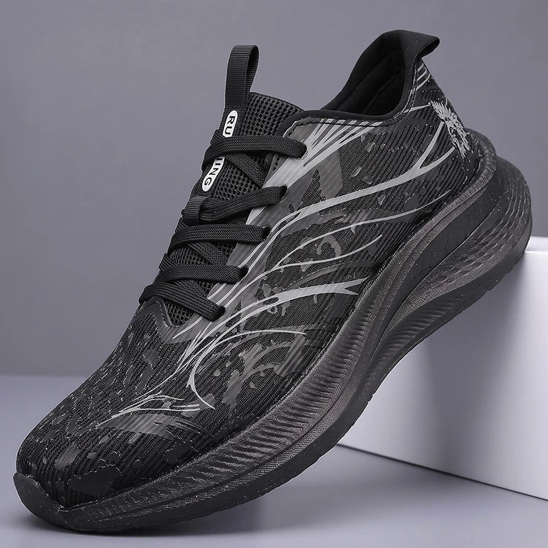 LETCOMFIT Lightweight Mesh Athletic Sneakers Men & Women Athletic Sneakers PRIMED black 37