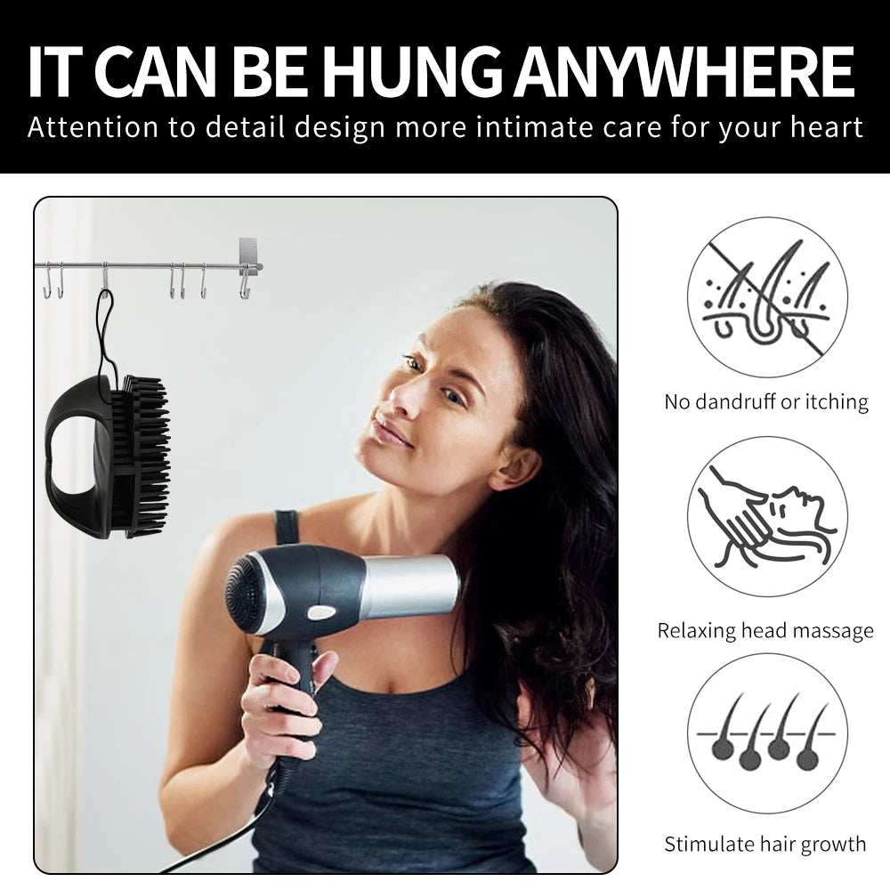 Silicone Scalp Massager Arch Handle – Detangling Comb Scalp Massager Comb PRIMED