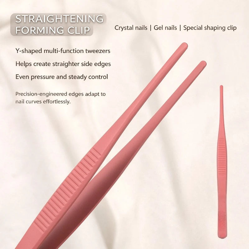 Anti-Stick Gel Nail Shaping Clip & Forming Tweezers | DIY