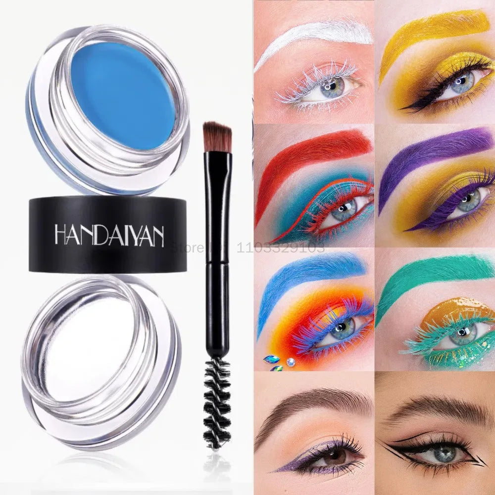 HANDAIYAN 8-Color Waterproof Eyebrow Styling Cream 2 in 1 Eyebrow Styling Cream PRIMED