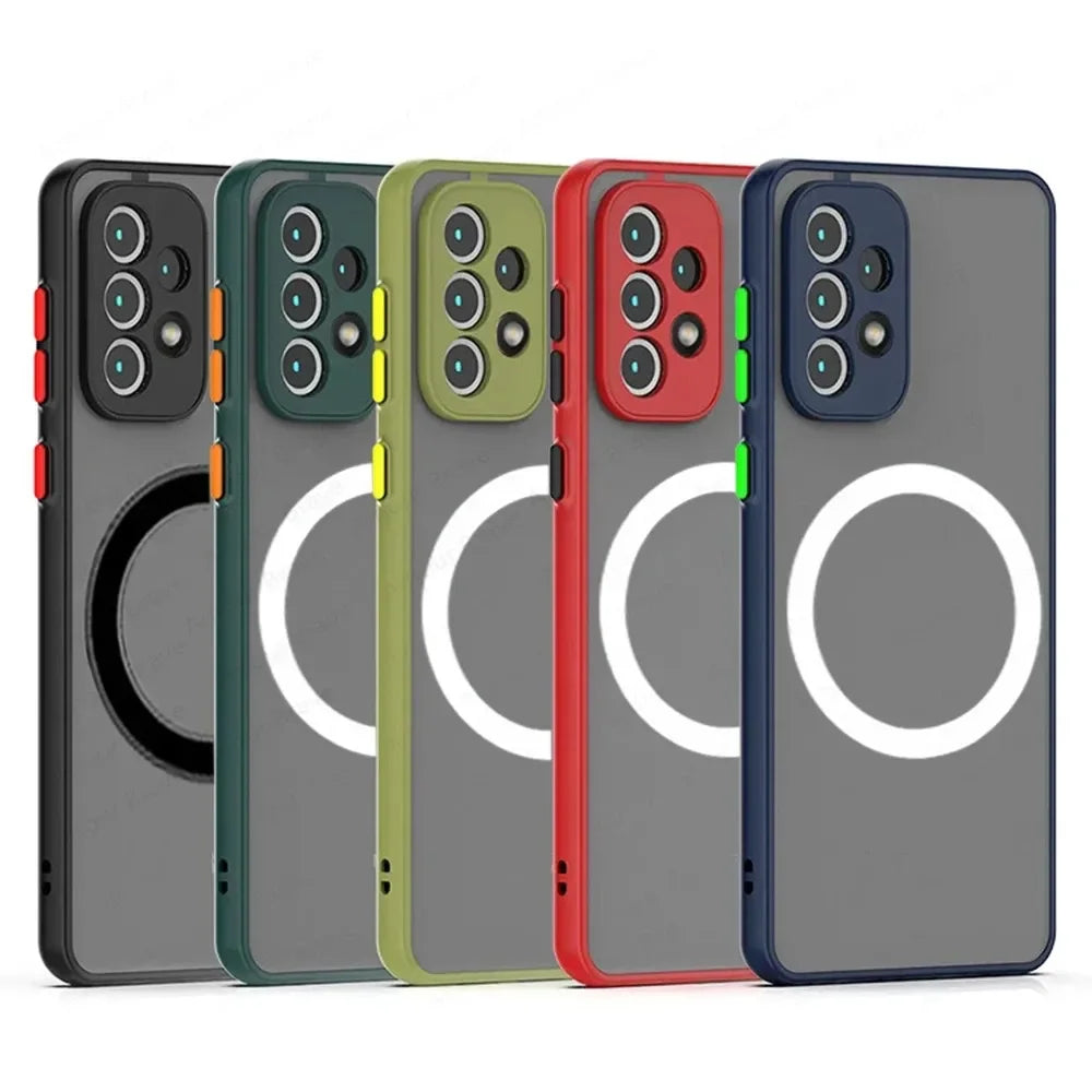 Magnetic Wireless Charging Case Samsung Galaxy – Matte Shockproof Phone Case PRIMED