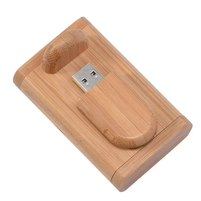 Wooden USB Flash Drive Gift Box | Custom Logo 16/32/64GB Custom USB Flash Drive PRIMED 128GB Carbonized with box