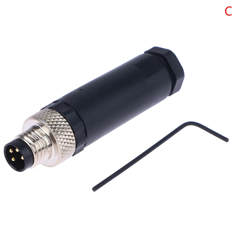 M8 Waterproof Sensor Connector 3/4 Pin Male Female Plug Industrial Connector PRIMED 4Pin Male