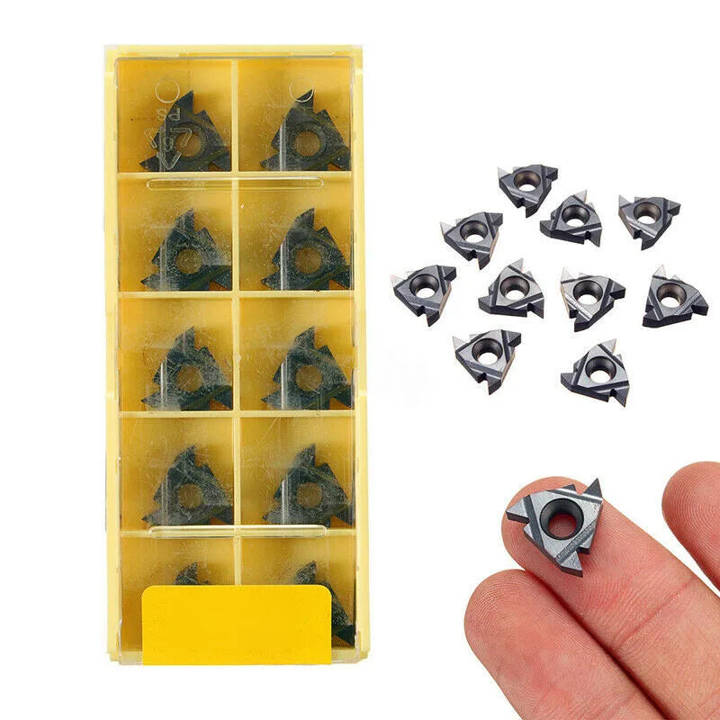 10Pcs 16ER AG55 CNC Carbide Lathe Threading Inserts – 6mm