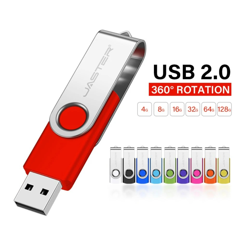20-Pack Rotatable USB Flash Drives 128GB | Custom Logo Business Gift USB Flash Drive PRIMED