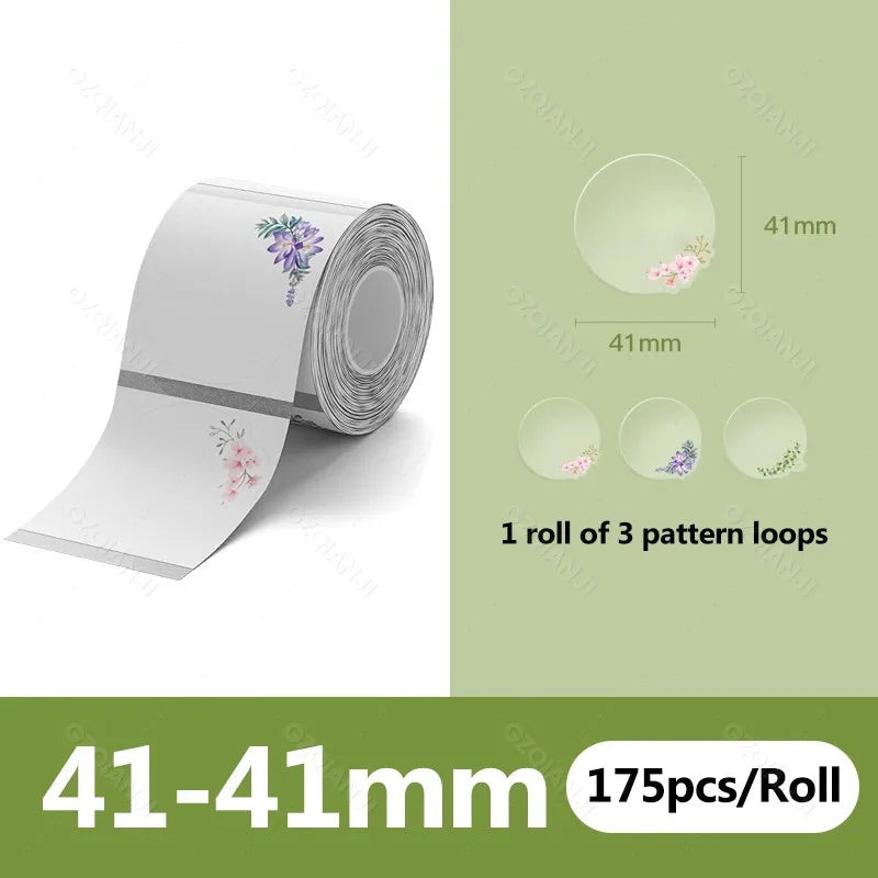 Niimbot Transparent Label Paper Roll – B1 B21 B3S K3 Official Thermal Label Roll PRIMED 1Roll Trans 41-41mm