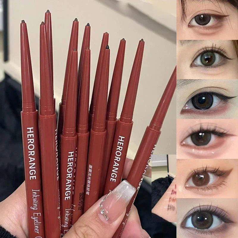 10-Color Waterproof Eyeliner Pencil – High Pigment Matte Gel