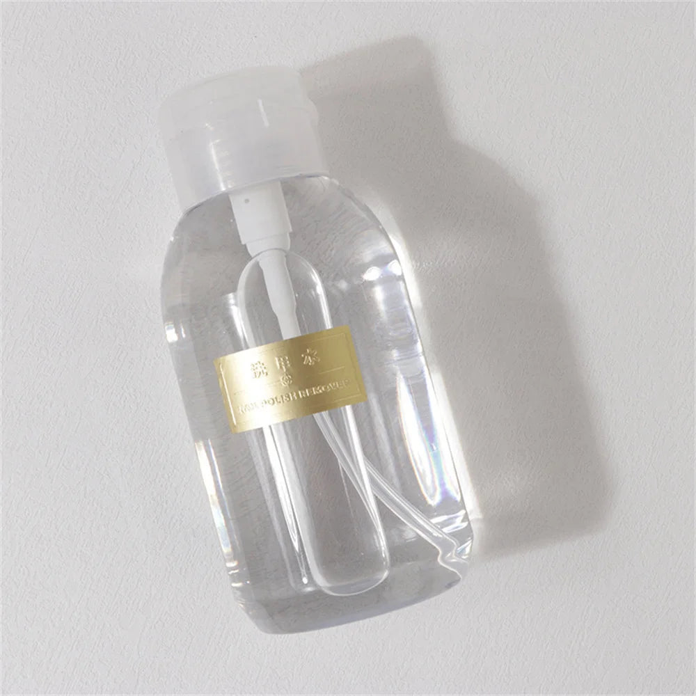 Clear Pump Dispenser Bottle for Nail Polish Remover 150–500ml