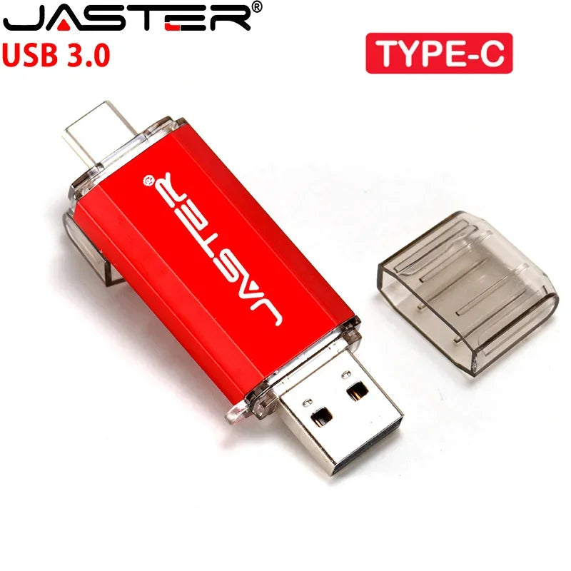 JASTER USB 3.0 Type-C Flash Drive 16GB–128GB Mini Pen Drive USB Flash Drive PRIMED Red 8 GB China Mainland