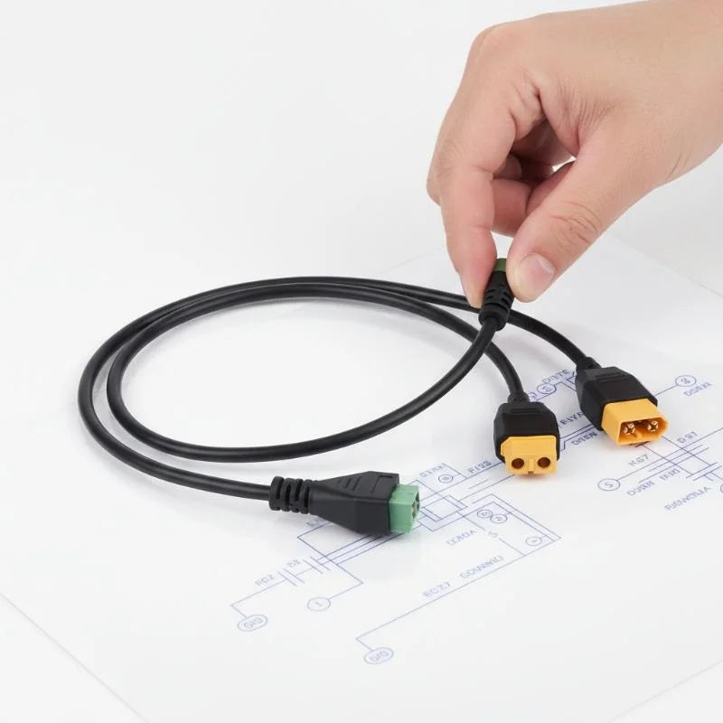 XT60 Solderless 2-Pin Screw Terminal Adapter for UAV & Solar