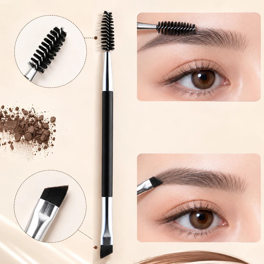 Double-Ended Eyebrow Brush & Spoolie Brow Grooming Tool Eyebrow Makeup Brush PRIMED