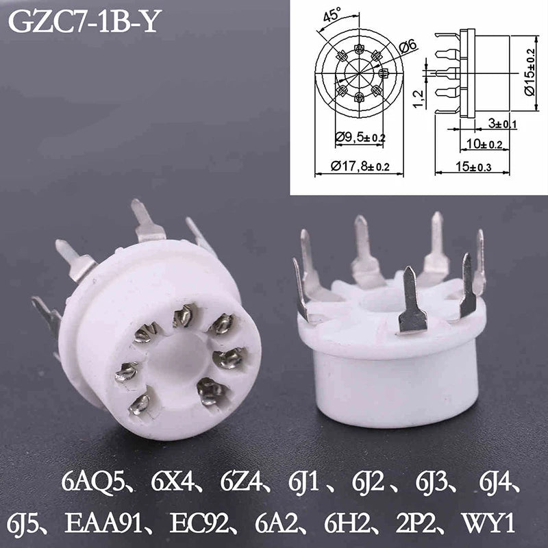 Gold-Plated 7-Pin B7G Vacuum Tube Socket | 6AQ5 6J1 6J2