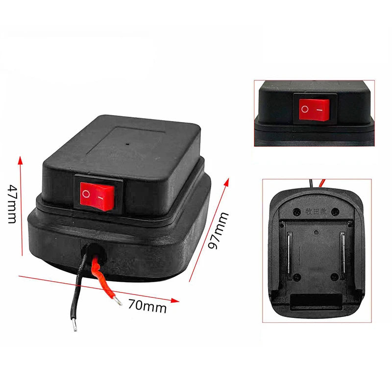 MT 18V/21V Lithium Battery Holder Connector Adapter with Cable Battery Connector Adapter PRIMED