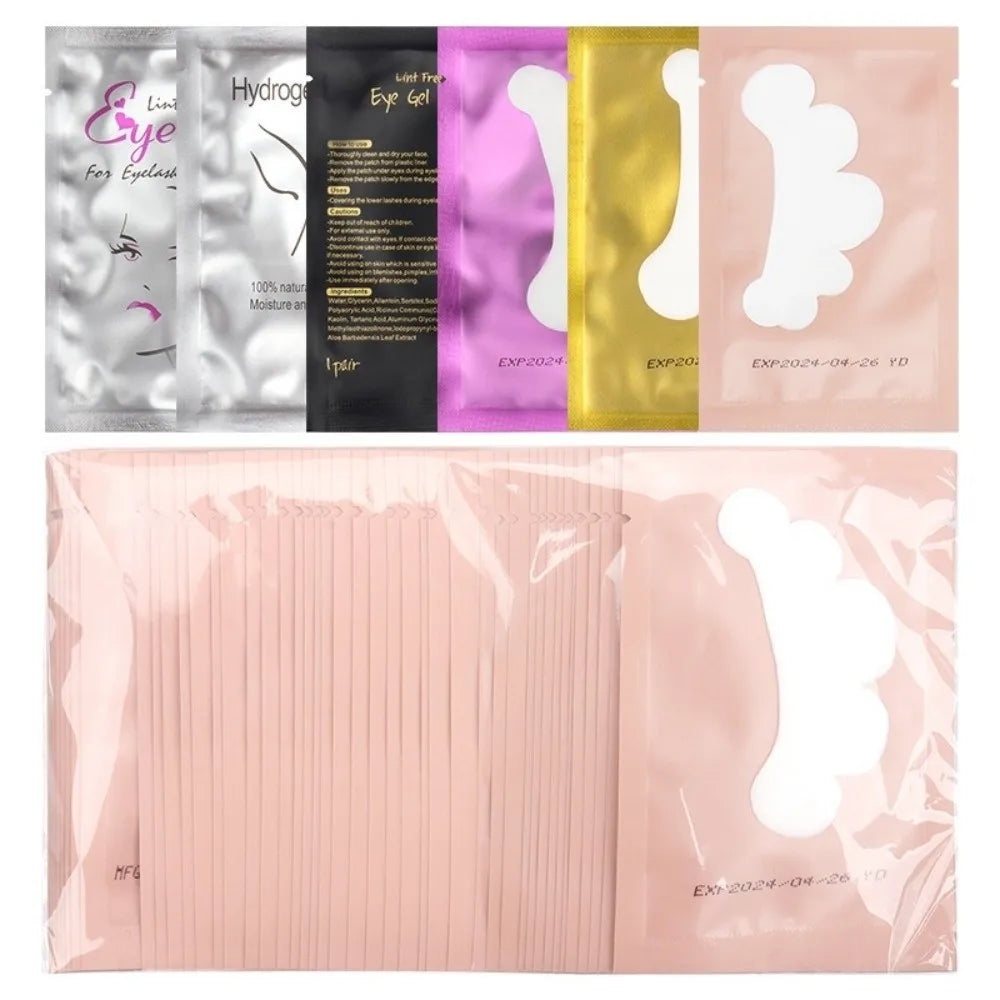 50 Pairs Hydrogel Under Eye Pads – Cloud Shape Lash Patches Lash Extension Pads PRIMED