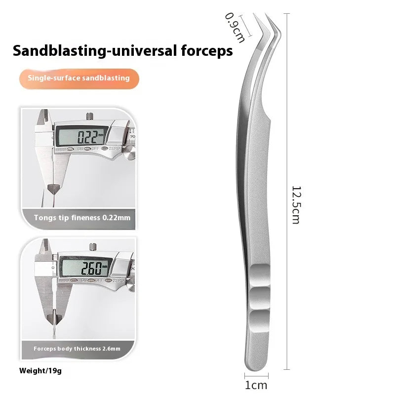 Stainless Steel Lash Extension Tweezer – Anti-Static Matte