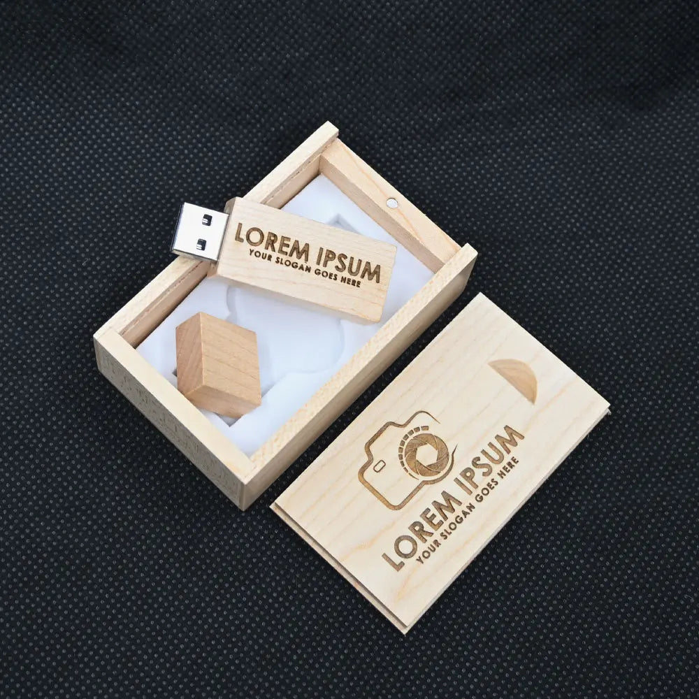50 Pcs Wooden USB 3.0 Flash Drives Custom Logo 4–128GB Bulk USB Flash Drive PRIMED