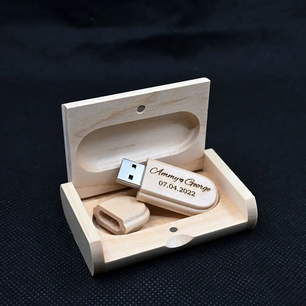 5-Pack Wooden USB 3.0 Flash Drives 4–64GB | Free Custom Logo Wooden USB Flash Drive PRIMED