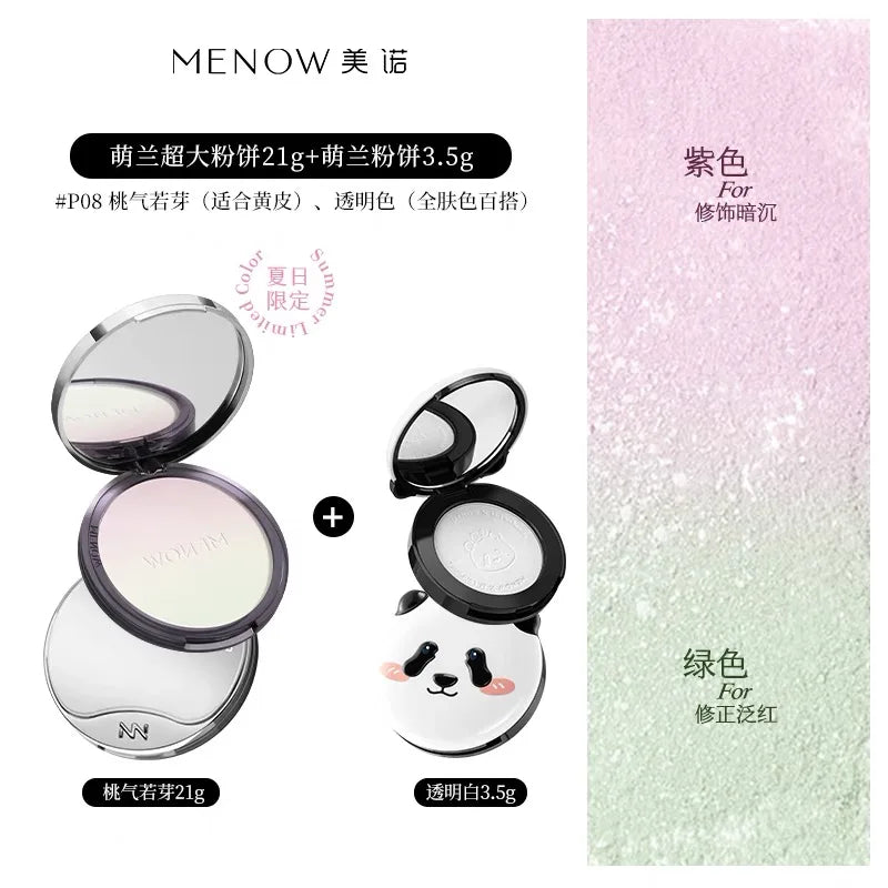 MENOW Panda Pressed Powder – Oil Control Long-Wear Concealer 21g
