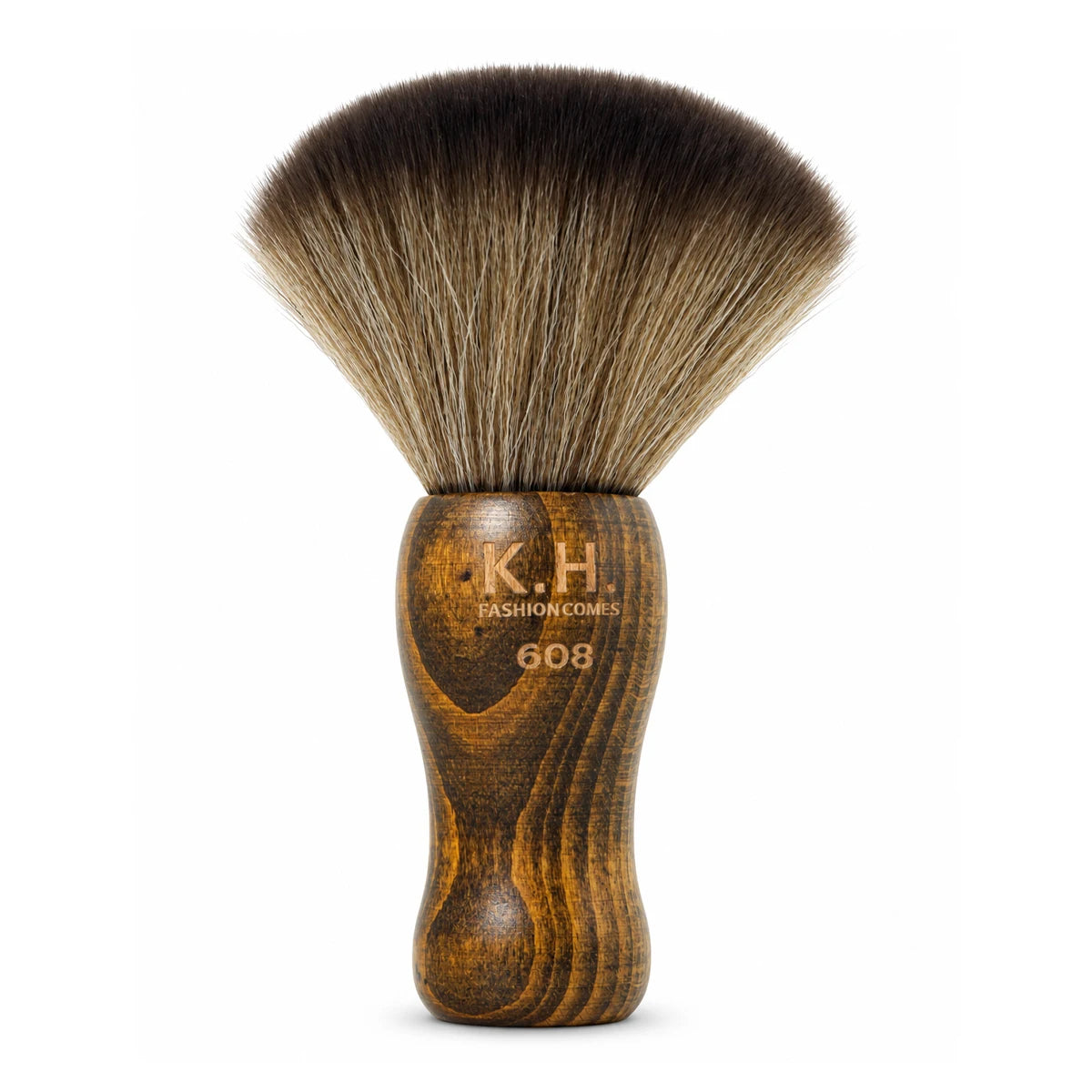 Shaving Brush – Solid Wood Handle, Gold Ferrule & Soft Bristles