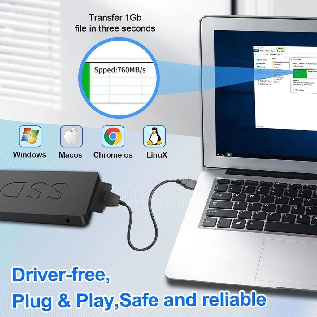 USB 3.0 to SATA Adapter Cable for 2.5" HDD & SSD | 5Gbps SATA USB Adapter PRIMED
