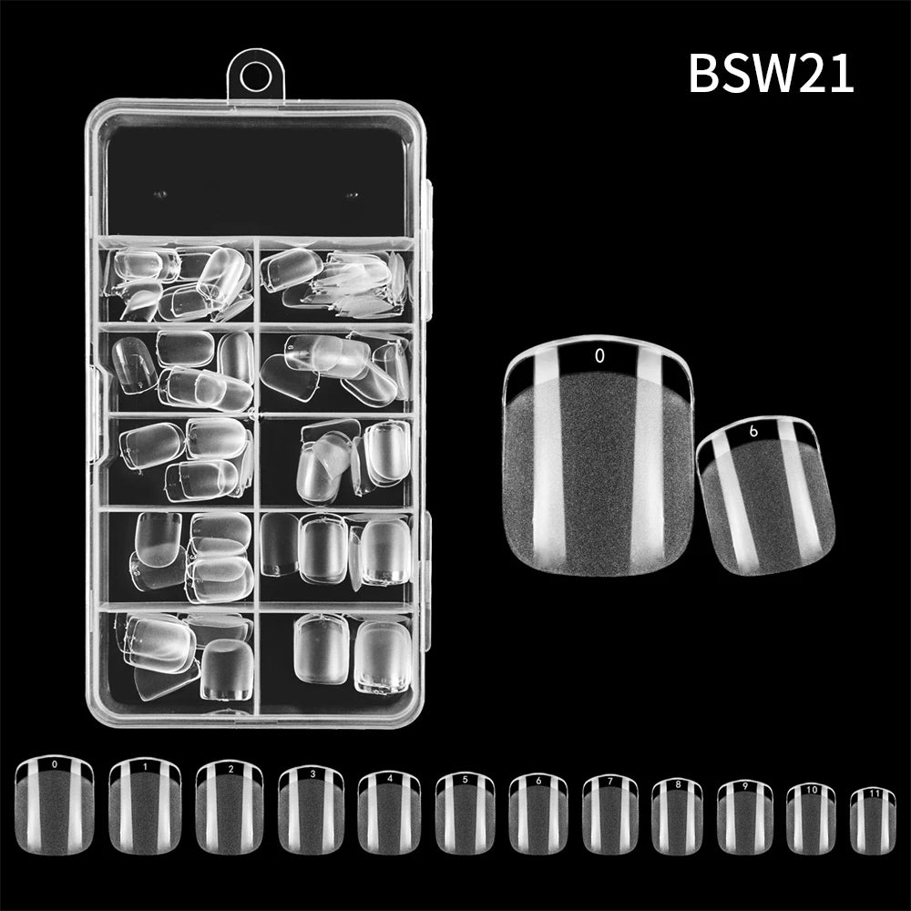 120pc French Press-On Nail Tips | Full Cover Acrylic Set