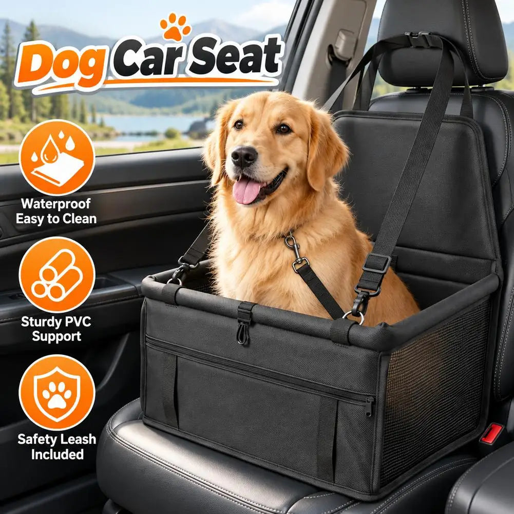 Waterproof Pet Car Booster Seat – Breathable Mesh Dog Carrier Pet Car Booster Seat PRIMED