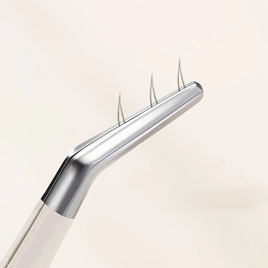 Stainless Steel Eyelash Tweezers – False Lash Application Tool
