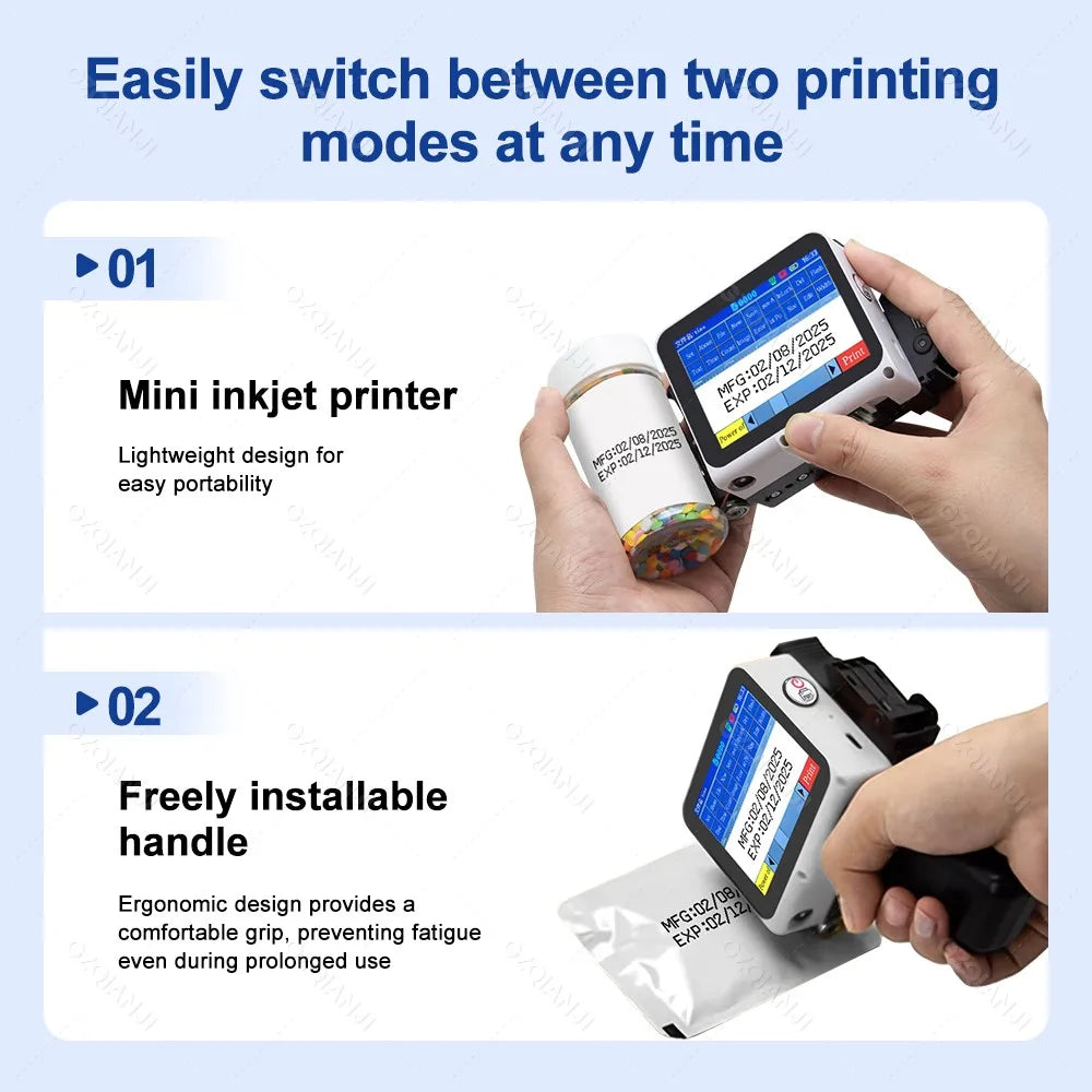 Portable Handheld Inkjet Printer 12.7mm – 28 Languages & QR Code Handheld Inkjet Printer PRIMED