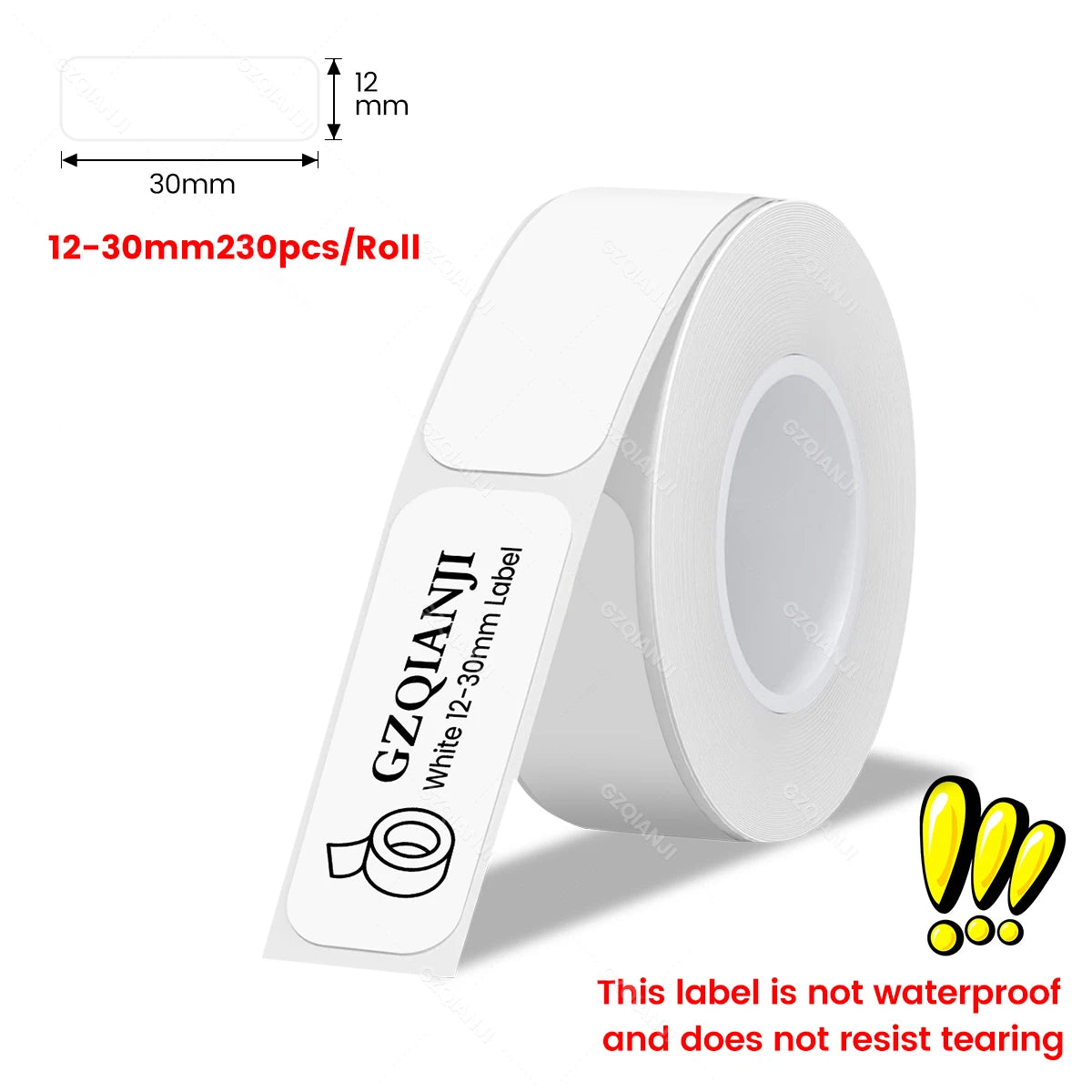 P15 Thermal Label Rolls – Multi-Size White & Transparent Stickers Thermal Label Rolls PRIMED 12-30mm230pcs promo