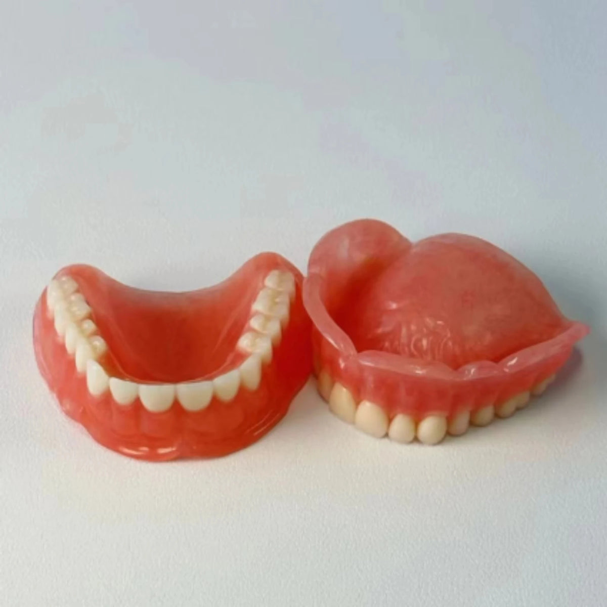 Silicone Dentures Full Set – Natural Upper & Lower Fake Teeth