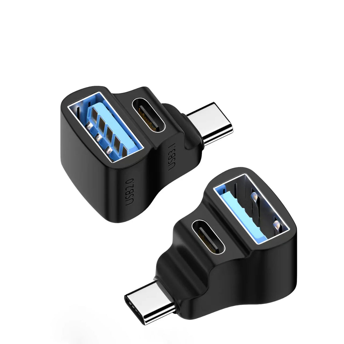 USB-C to USB-C/USB-A Adapter 20Gbps 8K 60Hz 180° U-Shaped USB-C Adapter PRIMED 2Pcs