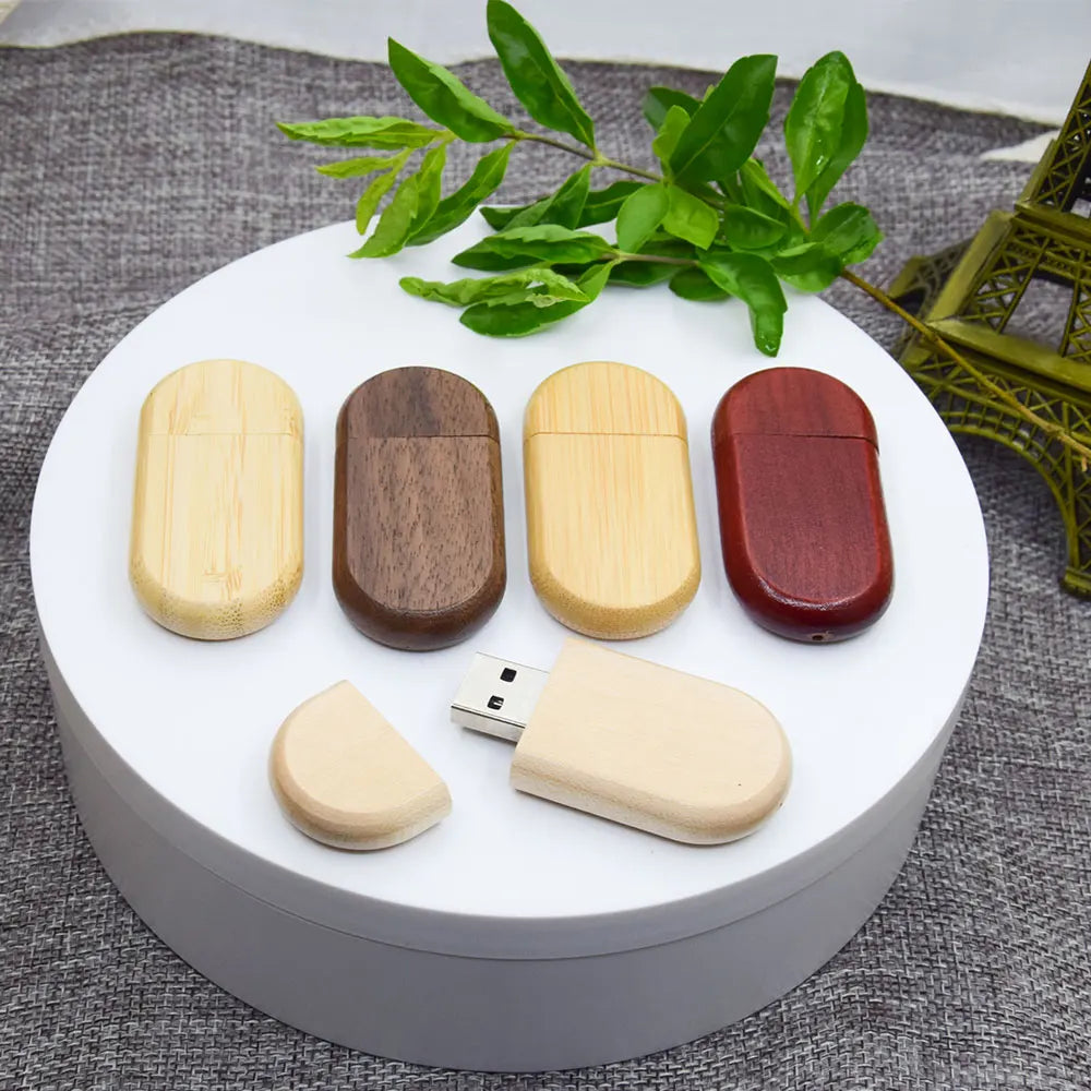 Wooden USB Flash Drive 4–128GB Bulk | Custom Logo Engraved USB Flash Drive PRIMED