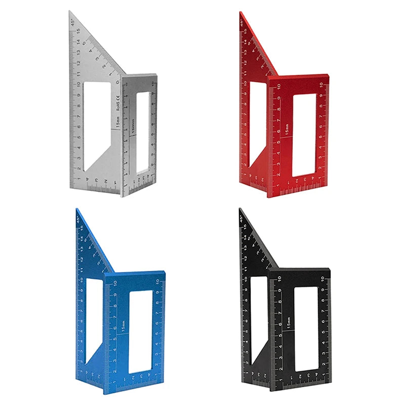 Aluminum Alloy 45 & 90° Woodworking Square Marking Gauge