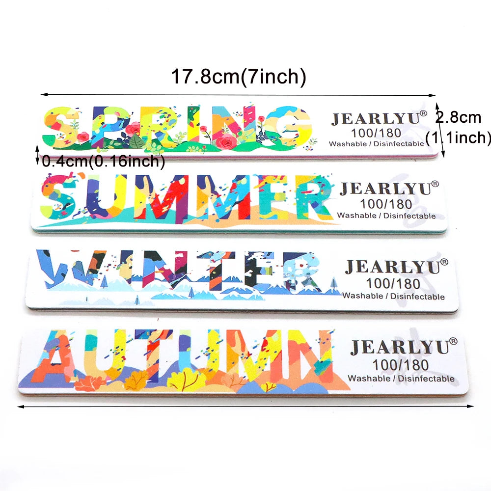 JEARLYU Nail File Buffer Set 100/180 Grit – 4 to 18 Pcs Nail File Buffer PRIMED