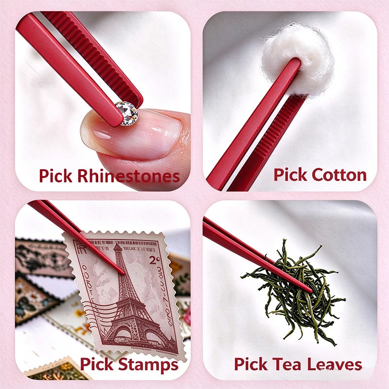 Multicolor Nail Art Tweezers – Rhinestone & Gem Picking Tool