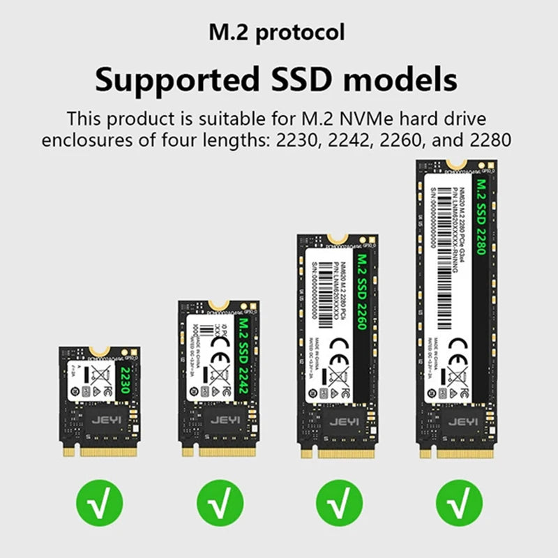 UTHAI M24 M.2 SSD Enclosure Dual NVMe/SATA USB-C 3.2 10Gbps